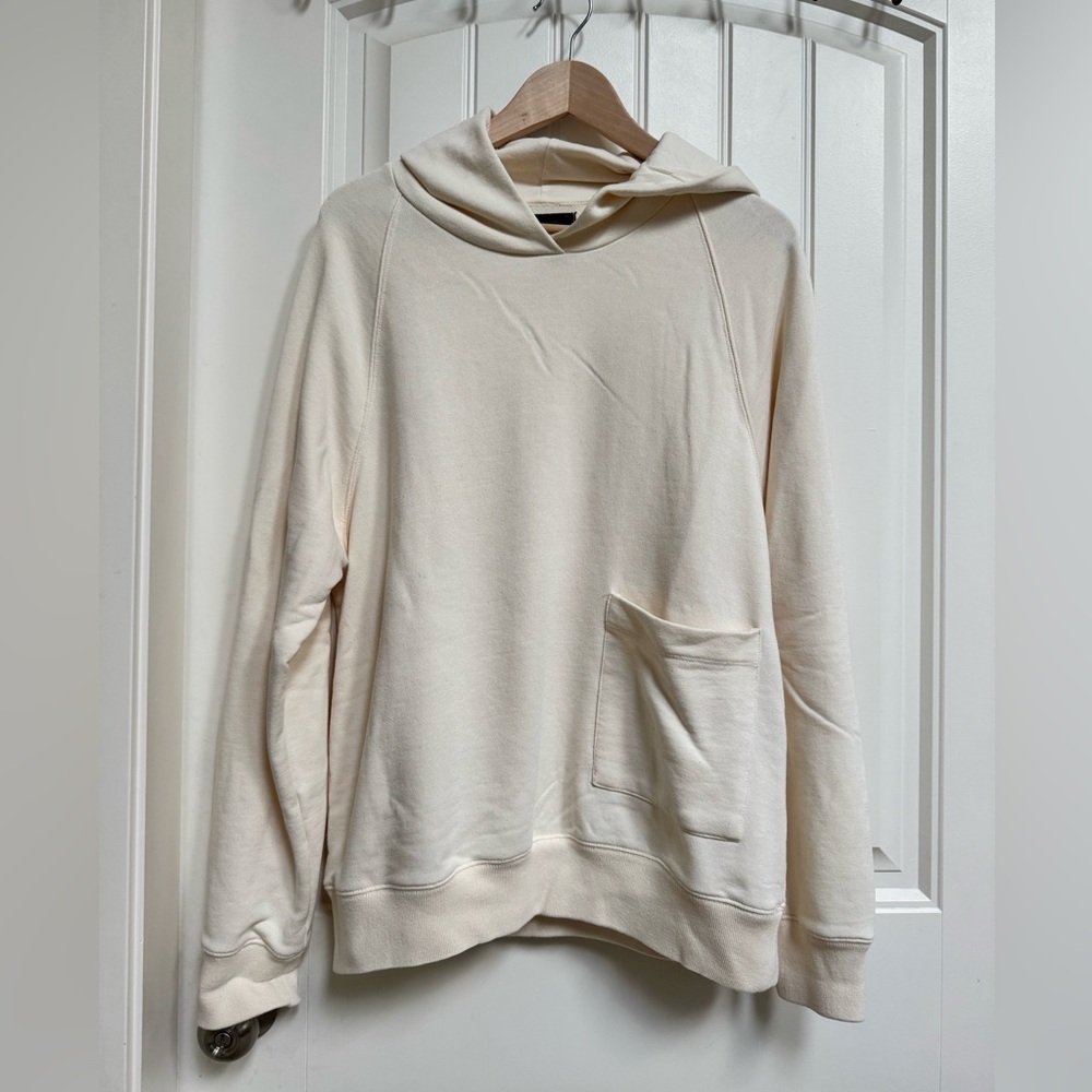 Oak + Fort Oversized Cream Hoodie. Size M